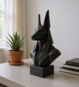 Popiersie Anubisa Low Poly - figurka dekoracyjna