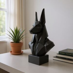 Popiersie Anubisa Low Poly - figurka dekoracyjna