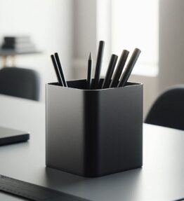 Minimalistyczny pojemnik na ołówki, długopisy